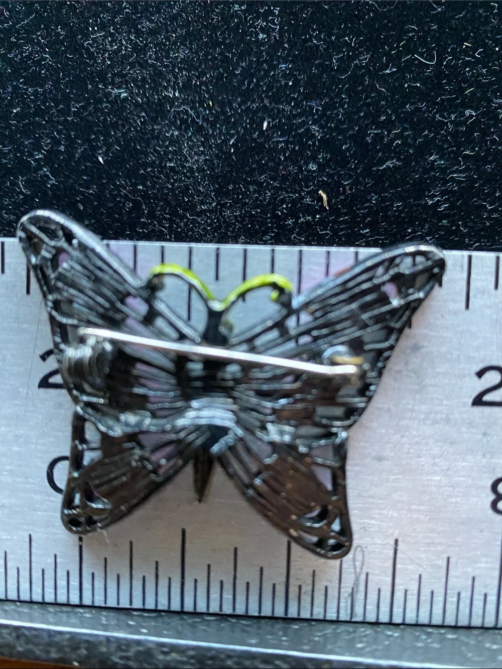 Colorful Purple & Green Butterfly Brooch - Women's Jewelry